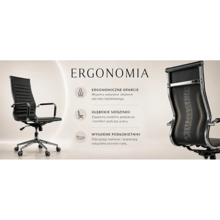 Sesto Senso ZESTAW 2szt - Fotel biurowy ergonomiczny, model DH101 czarny Sesto Senso ZESTAW 2szt - Fotel biurowy ergonomiczny, model DH101 czarny
