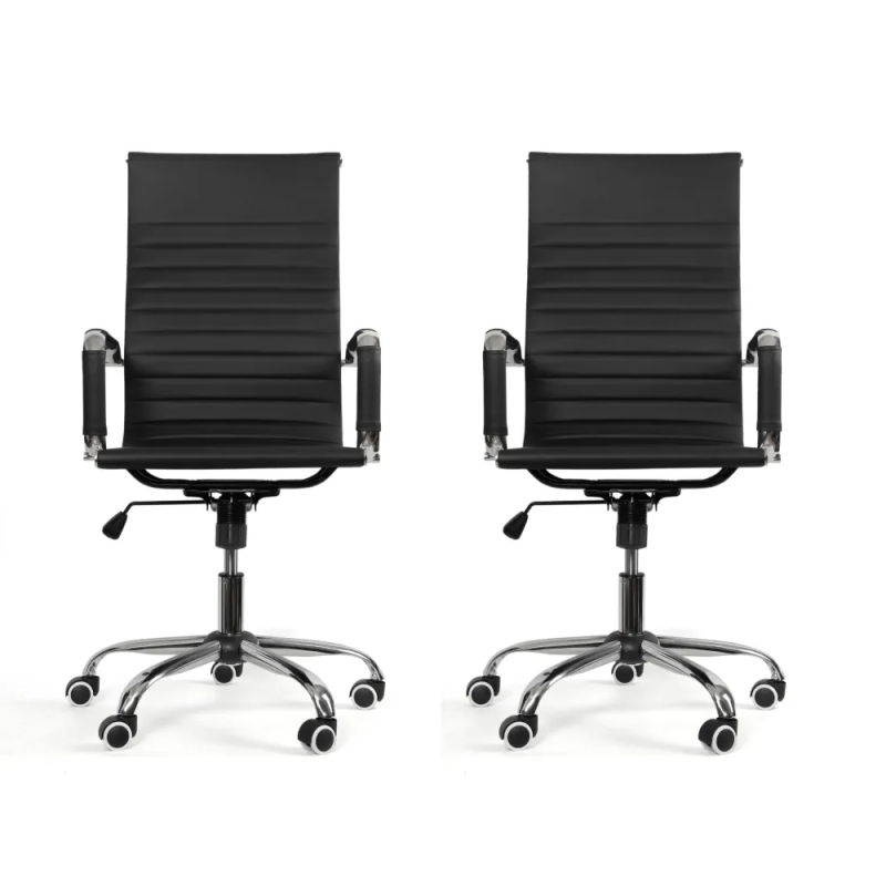 Sesto Senso ZESTAW 2szt - Fotel biurowy ergonomiczny, model DH101 czarny Sesto Senso ZESTAW 2szt - Fotel biurowy ergonomiczny, model DH101 czarny